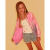 Bubble Gum Shimmer Sequin Bomber - Jackets - 3