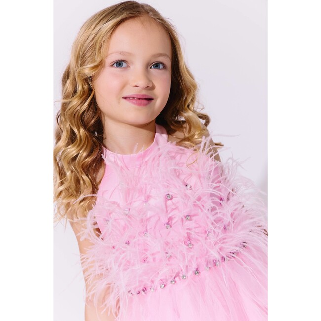 Pink Princess Feather Dress - Dresses - 3