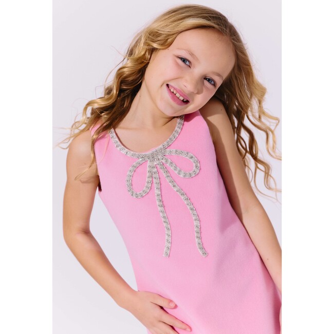 Pink Velvet Bow Princess Dress - Dresses - 4