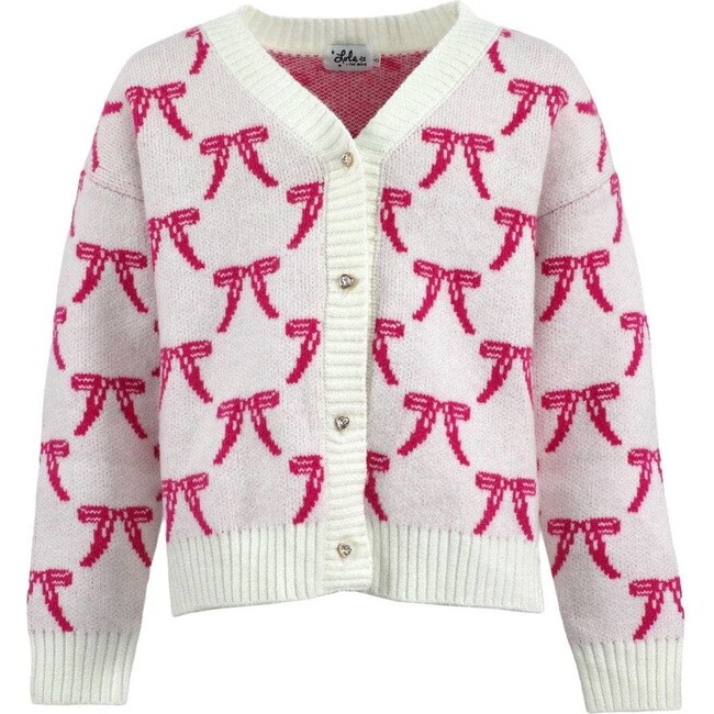 Pretty in Pink Bow Cardigan