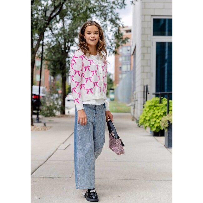 Pretty in Pink Bow Cardigan - Cardigans - 2