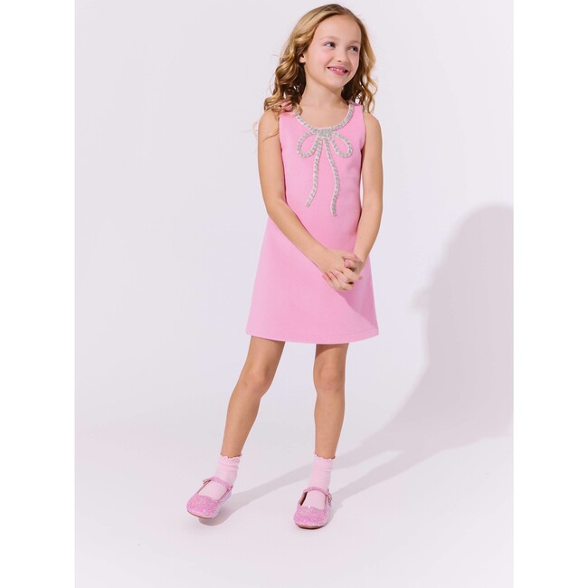 Pink Velvet Bow Princess Dress - Dresses - 5
