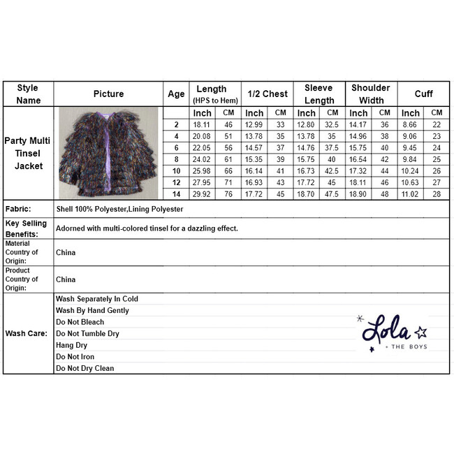 Party Rainbow Tinsel Jacket - Jackets - 2