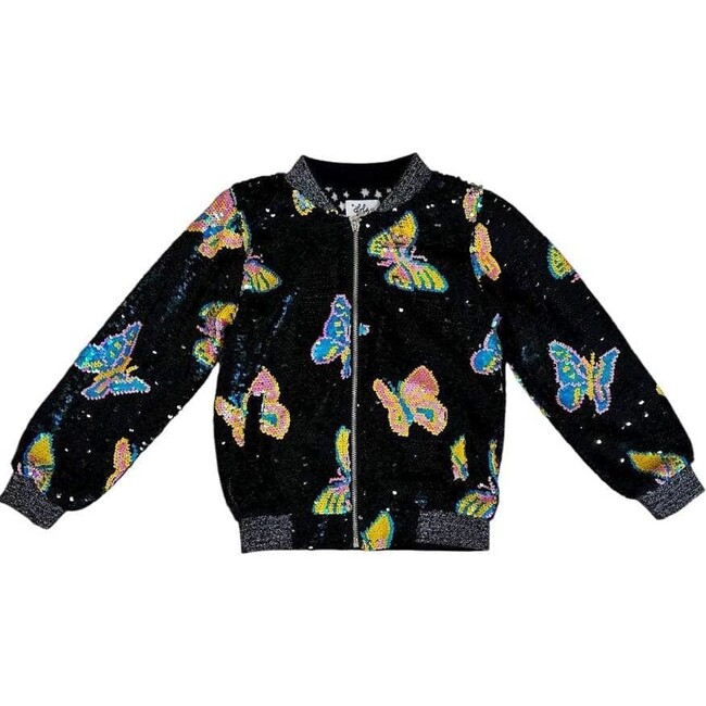 Magic Butterfly Sequin Bomber
