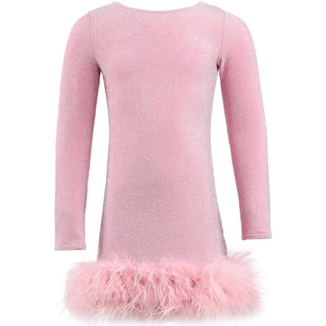 Pink Shimmer Feather Dress