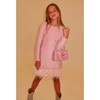 Pink Shimmer Feather Dress - Dresses - 2