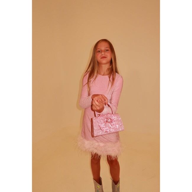 Pink Shimmer Feather Dress - Dresses - 6