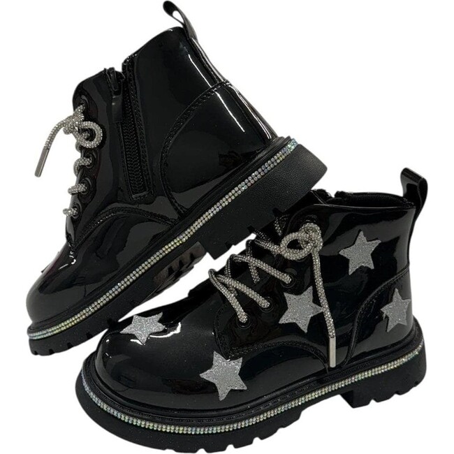 Black Rainbow Shimmer Stars Boots - Boots - 3