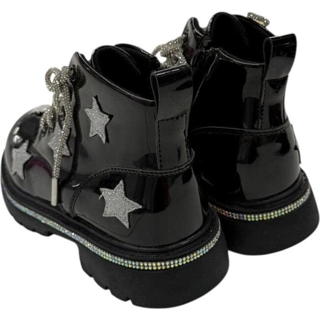 Black Rainbow Shimmer Stars Boots - Boots - 5