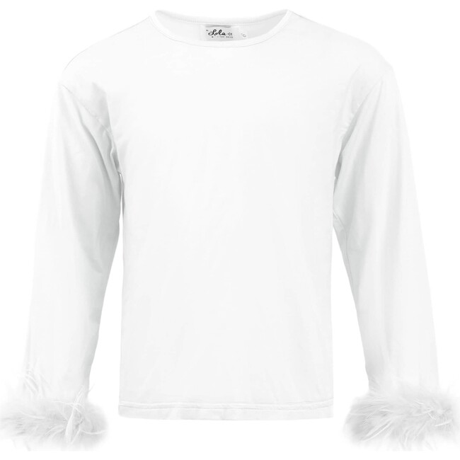 Pretty Feather Long Sleeve White