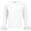 Pretty Feather Long Sleeve White - Shirts - 1 - thumbnail