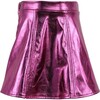 Hot Pink Metallic Leather Skirt - Skirts - 1 - thumbnail