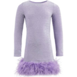Lavender Shimmer Feather Dress