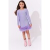 Lavender Shimmer Feather Dress - Dresses - 2