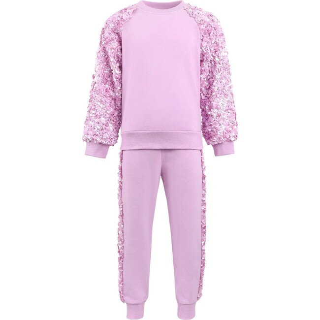 Lavender Sequin Joggers Set