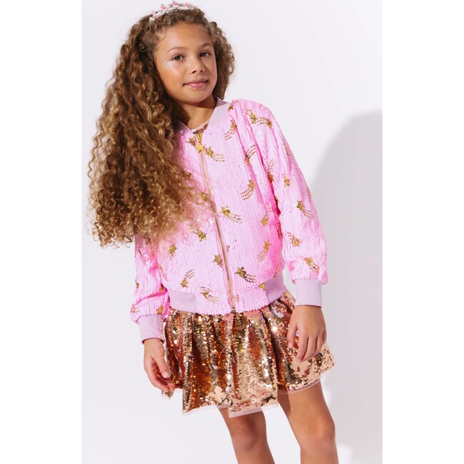 Galaxy Star Sequin Bomber - Jackets - 5