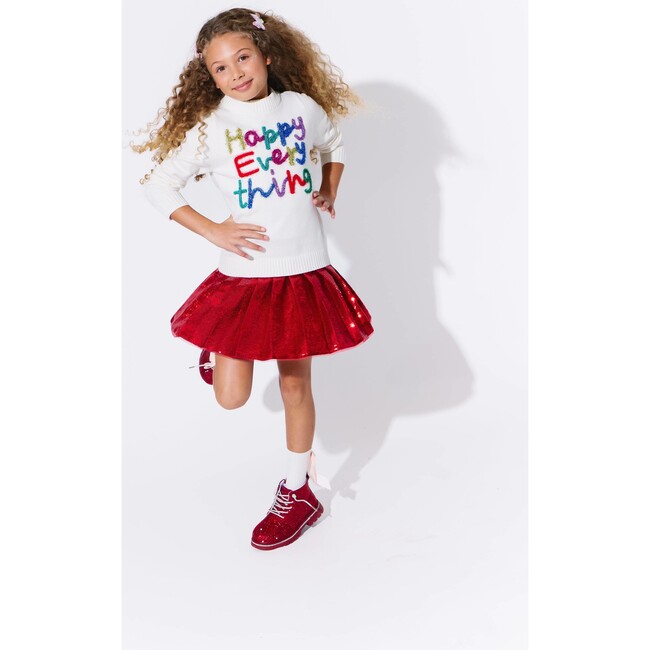 Scarlet Pleated Shimmer Skirt - Skirts - 2