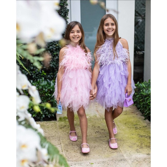 Lavender Haze Feather Dress - Dresses - 5