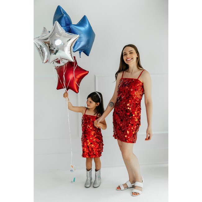 Paillette Ruby Party Dress - Dresses - 4