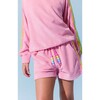 Pink Rainbow Sequin Stripe Short Set - Mixed Apparel Set - 4