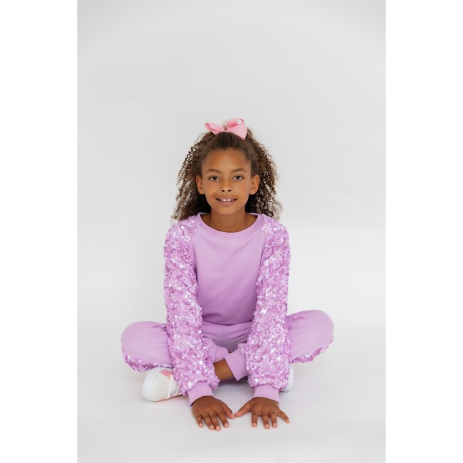 Lavender Sequin Joggers Set - Mixed Apparel Set - 5