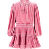 Symphony Velvet Mini Dress, Pink - Dresses - 1 - thumbnail