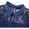 Monroe Lace Sleeve Mini Dress, Navy - Dresses - 3