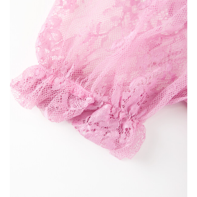 Monroe Lace Mini Dress, Candy Pink - Dresses - 5