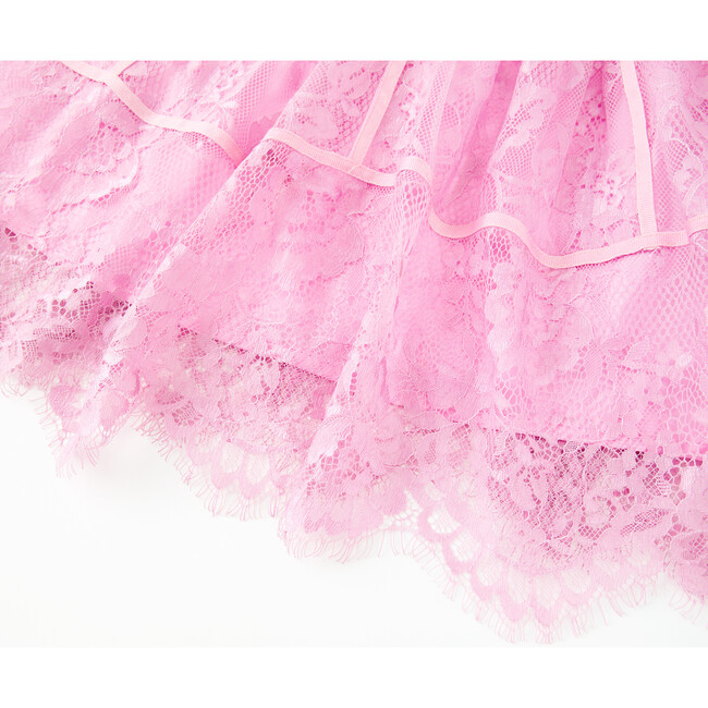 Monroe Lace Mini Dress, Candy Pink - Dresses - 6