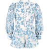 Lori Embroidered Romper, Blue - Rompers - 1 - thumbnail