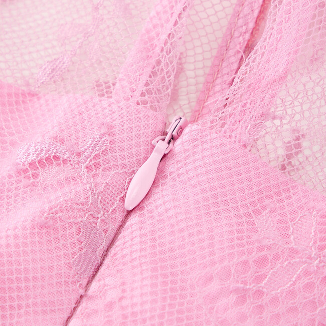 Monroe Lace Mini Dress, Candy Pink - Dresses - 8