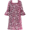 Libby Embroidered Mini Dress, Berry - Dresses - 1 - thumbnail