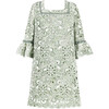 Libby Embroidered Mini Dress, Mint - Dresses - 1 - thumbnail