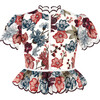 Elana Embroidered Top, Floral - Blouses - 1 - thumbnail