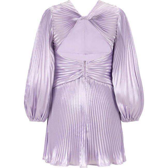 Julie Mini Dress, Metalic Lavendar - Dresses - 2