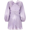 Julie Mini Dress, Metalic Lavendar - Dresses - 2