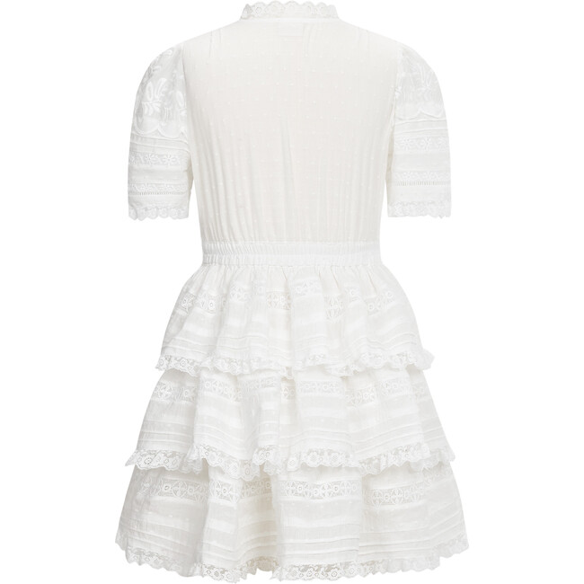 Betty Embroidered Mini Dress, Ivory - Dresses - 2