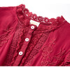Betty Embroidered Sleeve Mini Dress, Berry - Dresses - 3