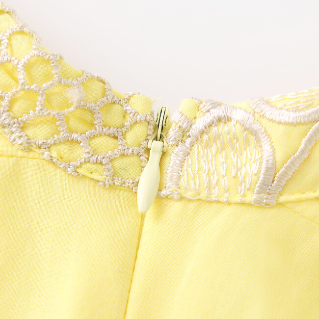 Charm Embroidered Mini Dress, Yellow - Dresses - 7