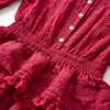 Betty Embroidered Sleeve Mini Dress, Berry - Dresses - 5