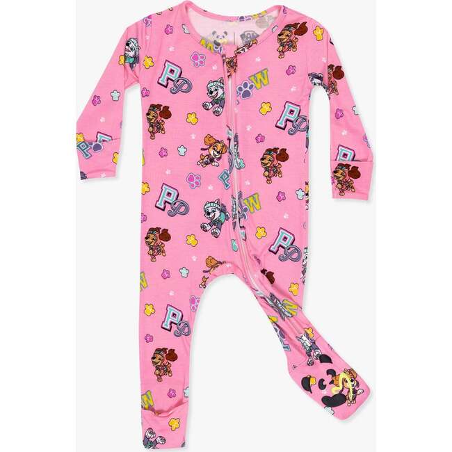 PAW Patrol: Varsity Pink Bamboo Convertible Footie, Pink