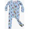 PAW Patrol: Varsity Blue Bamboo Convertible Footie, Blue - Footie Pajamas - 1 - thumbnail