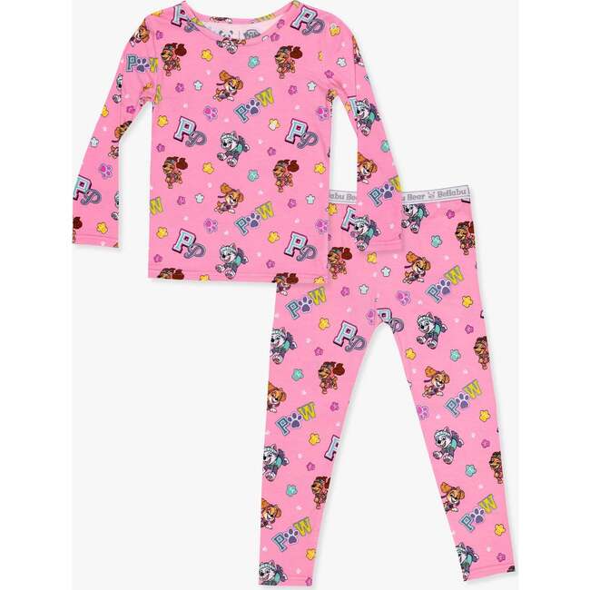 PAW Patrol: Varsity Pink Bamboo Kids Pajamas, Pink