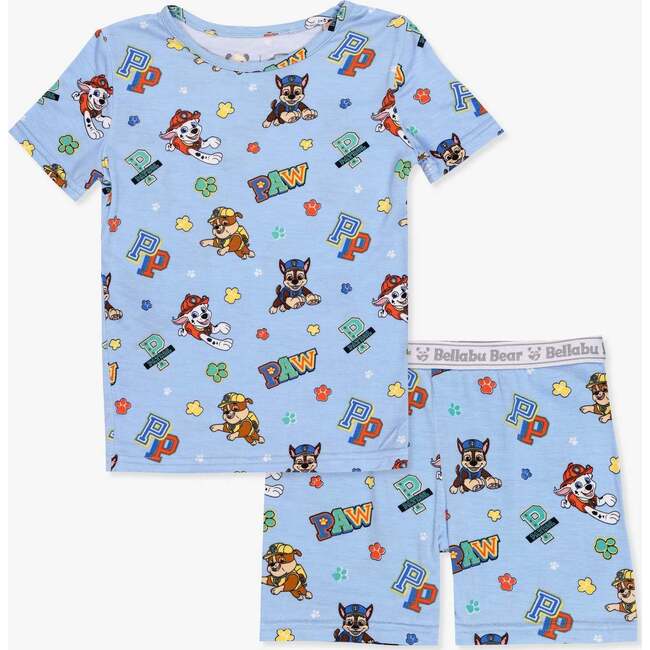 PAW Patrol: Varsity Blue Bamboo Kids Pajama Short Set, Blue