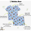 PAW Patrol: Varsity Blue Bamboo Kids Pajama Short Set, Blue - Pajamas - 2