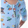 PAW Patrol: Varsity Blue Bamboo Convertible Footie, Blue - Footie Pajamas - 4