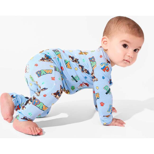 PAW Patrol: Varsity Blue Bamboo Convertible Footie, Blue - Footie Pajamas - 5