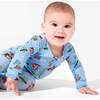 PAW Patrol: Varsity Blue Bamboo Convertible Footie, Blue - Footie Pajamas - 6