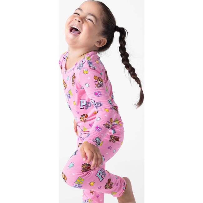 PAW Patrol: Varsity Pink Bamboo Kids Pajamas, Pink - Pajamas - 5