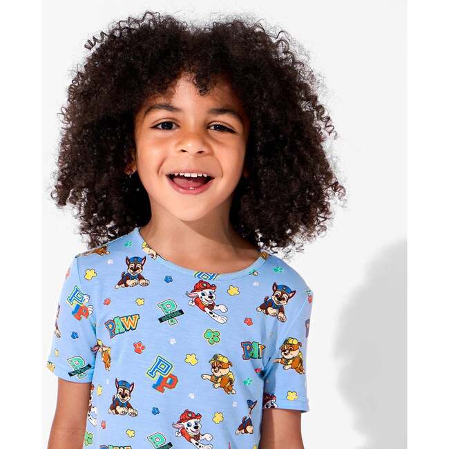 PAW Patrol: Varsity Blue Bamboo Kids Pajama Short Set, Blue - Pajamas - 6